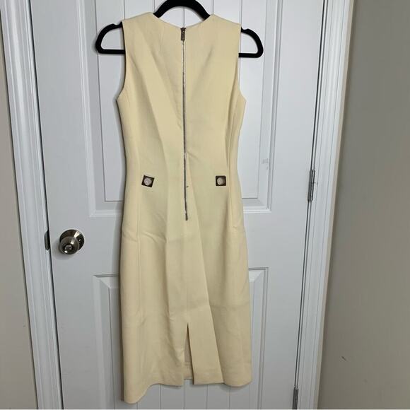 Michael Kors Collection Italy sheath dress 2 minimalist yellow butter quiet - Picture 3 of 10